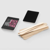 ピンク色の乳がん認知月間を過ごす ハンドファン (組立なし)