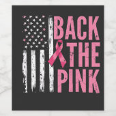 ピンク色の乳がん認知月間を過ごす ワインラベル (シングルラベル)