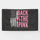 ピンク色の乳がん認知月間を過ごす 横断幕 (横)