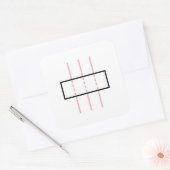 ピンク色の信頼と正直さ スクエアシール (封筒)