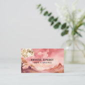 ピンク色の健康の天月ホリスティック 名刺 (スタンド正面)