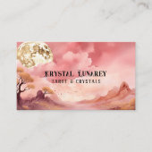 ピンク色の健康の天月ホリスティック 名刺 (正面)