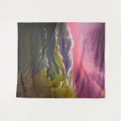 ピンク色の光の日の出 タペストリー (正面(横))