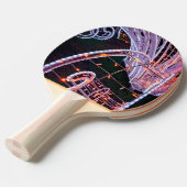 ピンク色の光の渦 卓球ラケット (正面アングル)