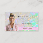 ピンク色の光彩 名刺 (裏面)