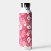 ピンク色の冬のクリスマスのミッテンス ウォーターボトル (左面)