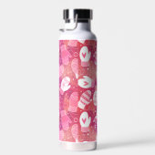 ピンク色の冬のクリスマスのミッテンス ウォーターボトル (右面)