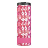 ピンク色の冬のクリスマスのミッテンス タンブラー (裏面)