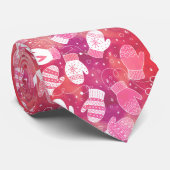 ピンク色の冬のクリスマスのミッテンス ネクタイ (ロール)