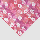 ピンク色の冬のクリスマスのミッテンス 薄葉紙 (詳細)