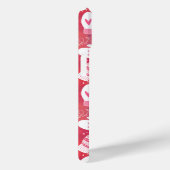 ピンク色の冬のクリスマスのミッテンス Case-Mate iPhoneケース (裏面 / 右)