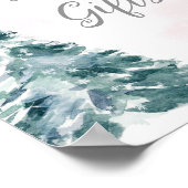 ピンク色の冬の本と贈り物の外で寒い ポスター (角)