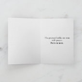 ピンク色の出血ハートと雨滴 カード (内部)