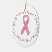 ピンク色の勇気 セラミックオーナメント (左)