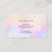 ピンク色の動物肌の模様 名刺 (裏面)