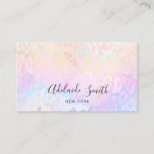 ピンク色の動物肌の模様 名刺 (正面)