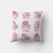 ピンク色の単色花 クッション (裏面)
