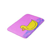 ピンク色の可愛い黄色のアヒル バスマット (アングル)