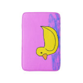 ピンク色の可愛い黄色のアヒル バスマット (正面縦)