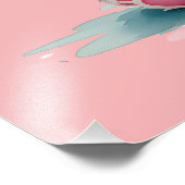 ピンク色の可愛らしいバニー フォトプリント            (角)