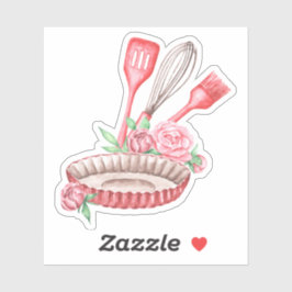 ピンク色の台所用品 シール