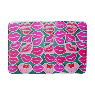 ピンク色の唇👄デザインバスマット バスマット