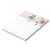 ピンク色の国の花パーソナライズされた、 ノートパッド (回転)