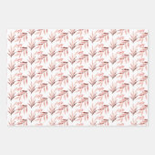 ピンク色の国素朴の野花 ラッピングペーパーシート (正面2)