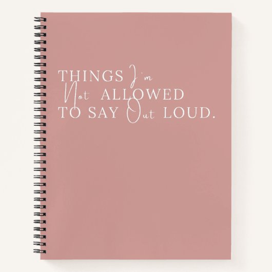 ピンク色の声で言えないこと ノートブック (正面)