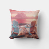 ピンク色の夕日にアディロンドバックチェア クッション (正面)