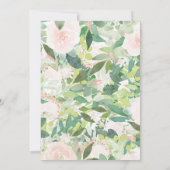 ピンク色の多肉質ベビーシャワー 招待状 (裏面)