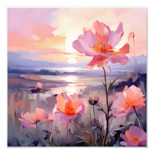 ピンク色の夢の分野 フォトプリント            (正面)