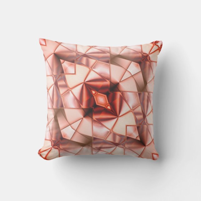 ピンク色の大きな'真珠の花'、仮想風変わりスケッチ アウトドアクッション (正面)