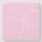 ピンク色の大理石 ストーンコースター (正面)