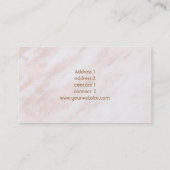 ピンク色の大理石 名刺 (裏面)