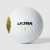 ピンク色の女エレガント性(女性ポートレート)アート ゴルフボール (ロゴ)