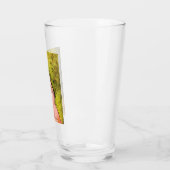 ピンク色の女エレガント性(女性ポートレート)アート タンブラーグラス (左)