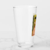 ピンク色の女エレガント性(女性ポートレート)アート タンブラーグラス (右)