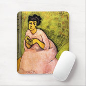 ピンク色の女エレガント性(女性ポートレート)アート マウスパッド (マウス)