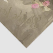 ピンク色の女性のヴィンテージ画像を持つティッシュペーパー 薄葉紙 (詳細)