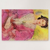 ピンク色の女性 ジグソーパズル (横)