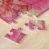 ピンク色の女性 ジグソーパズル (側面)