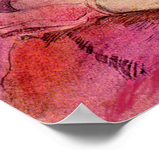 ピンク色の女性 ポスター (角)