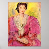 ピンク色の女性 ポスター (正面)