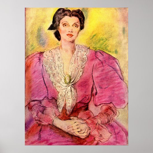 ピンク色の女性 ポスター (正面)