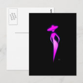 ピンク色の女性 ポストカード (正面/裏面)