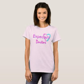 ピンク色の妊婦 Tシャツ (正面フル)