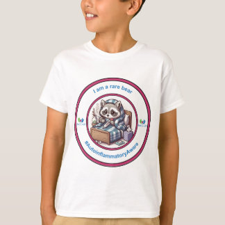 ピンク色の子の「私はレアベア」 Tシャツ