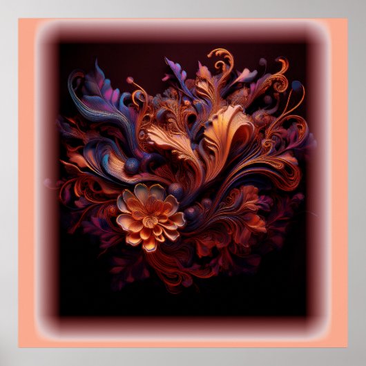 ピンク色の宇宙花 ポスター (正面)