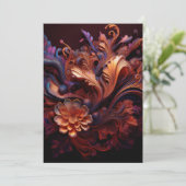 ピンク色の宇宙花 招待状 (スタンド正面)